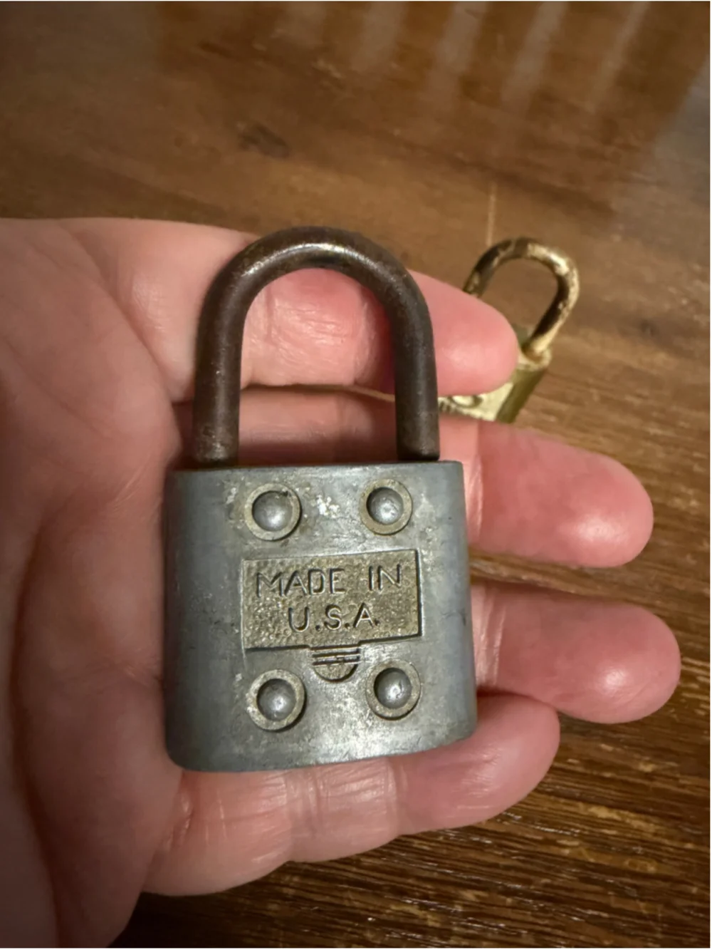Vintage Padlock Lot Slaymaker Rustless Made in USA S Super Brass Padlock Antique
